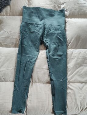 High-Waist Teal Seamless Workout Leggings